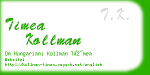 timea kollman business card